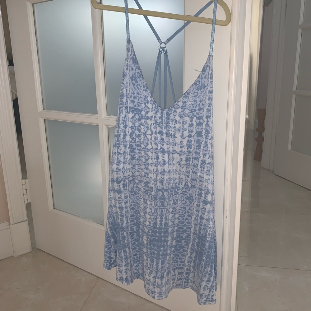 cute blue and white tank